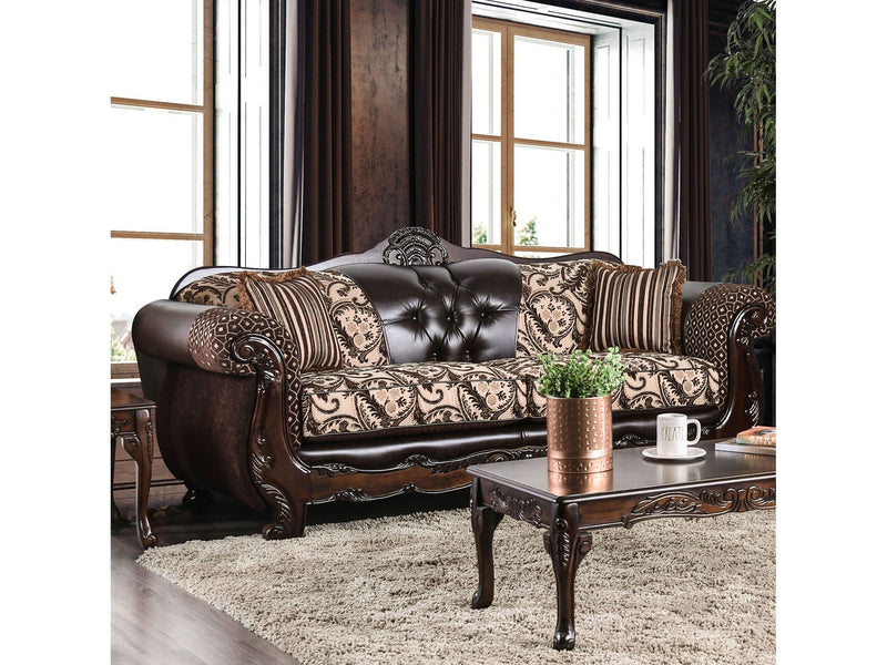 Quirino Light Brown/Dark Brown Sofa