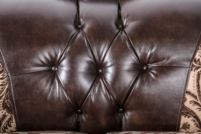 Quirino Light Brown/Dark Brown Sofa