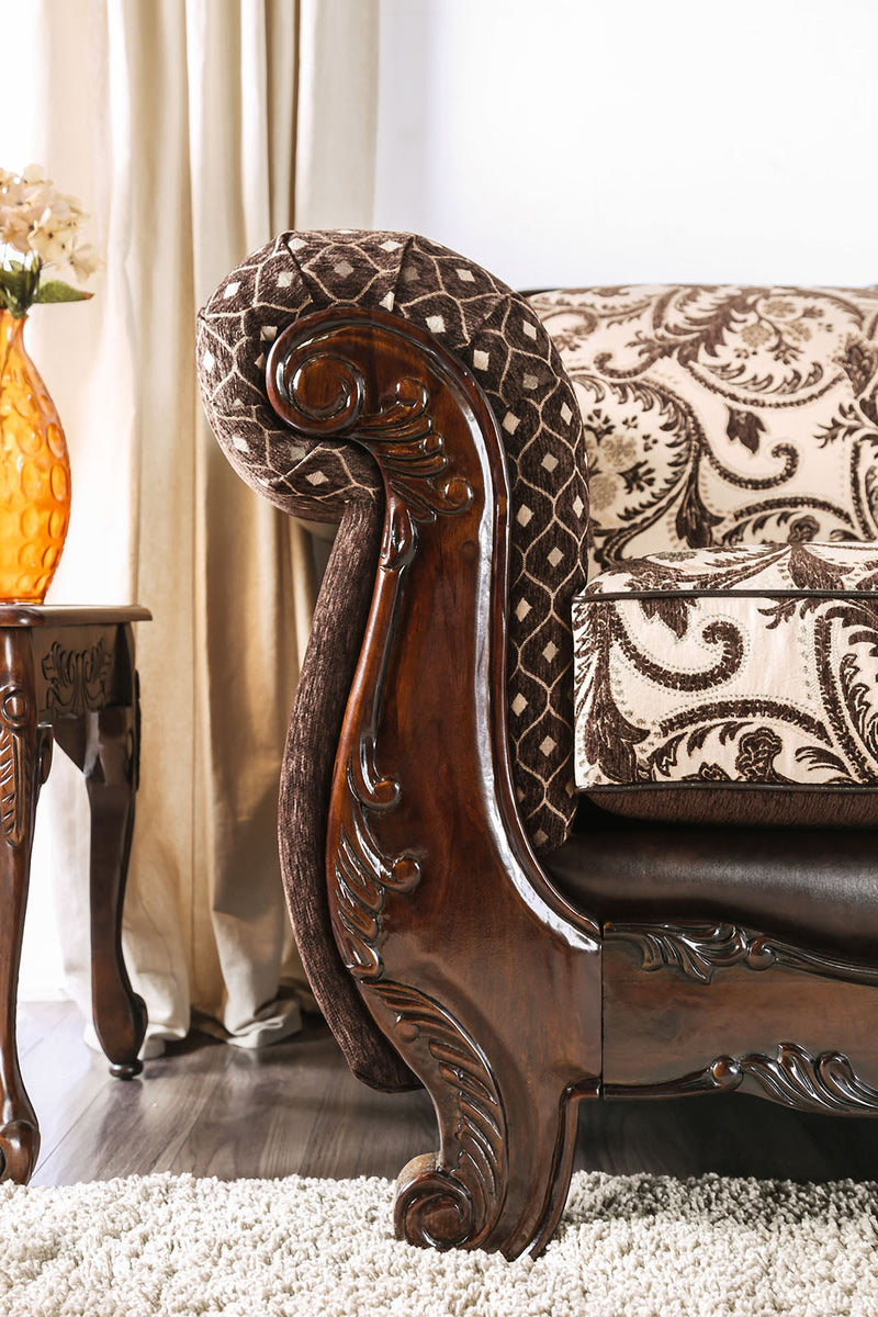 Quirino Light Brown/Dark Brown Sofa