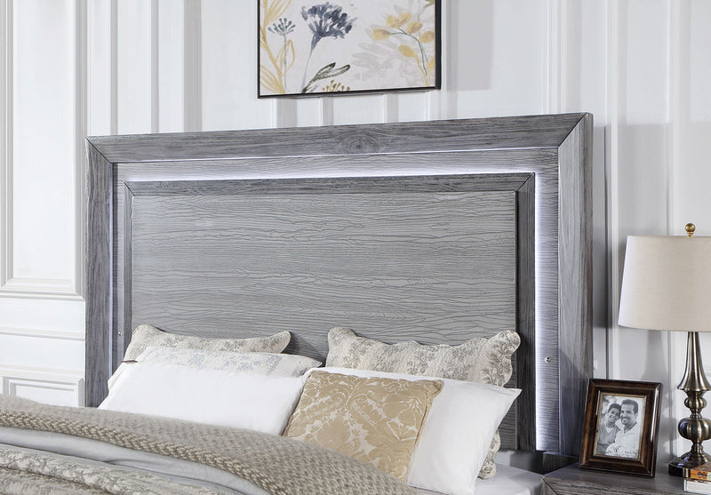 Raiden Gray 5 Pc. Queen Bedroom Set w/ 2NS