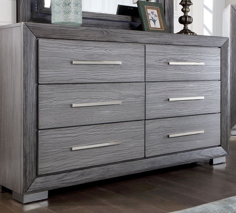 Raiden Gray 5 Pc. Queen Bedroom Set w/ Chest