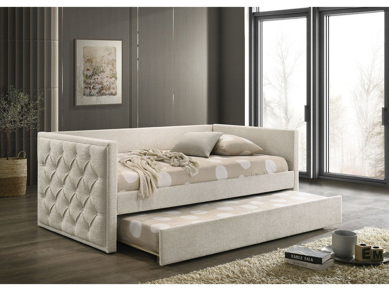 Renzi Beige Twin Daybed w/ Trundle