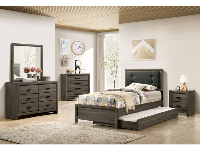 Roanne Gray/Charcoal 4 Pc. Twin Bedroom Set