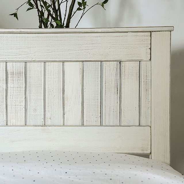 Rockwall Weathered White Queen Bed
