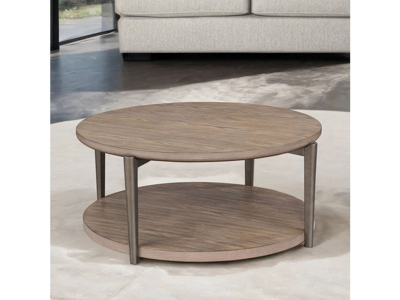 Roros Natural Round Cocktail Table