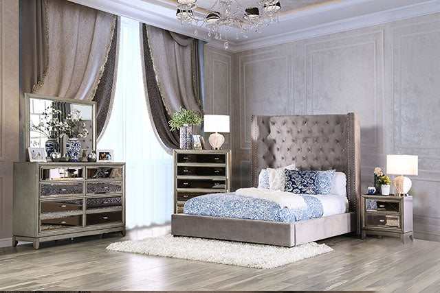 Rosabelle Gray Eastern King Bed