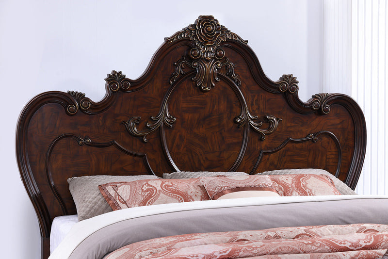 Roselli Dark Cherry Queen Bed