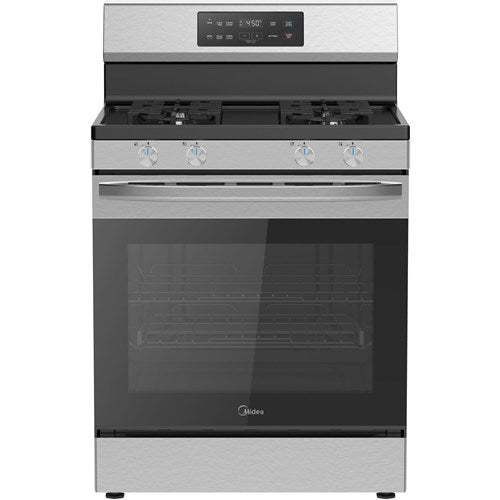 MIDEA: 30" Gas Range with Steam Clean - Stainless