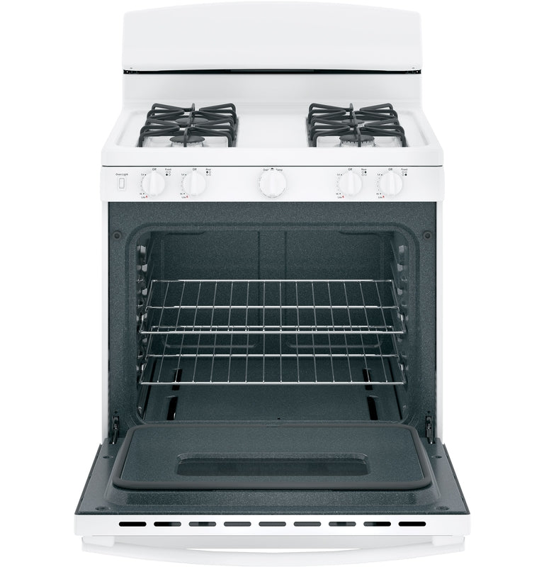 GE 30" Free-Standing Gas Range- White (JGBS10DEMWW)