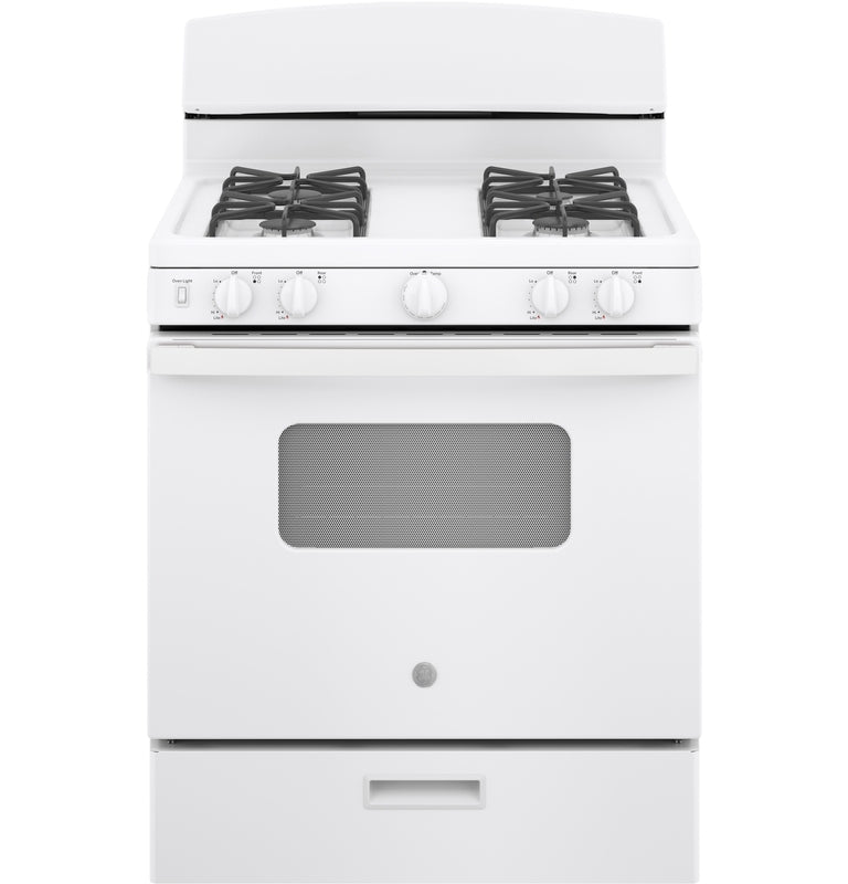 GE 30" Free-Standing Gas Range- White (JGBS10DEMWW)