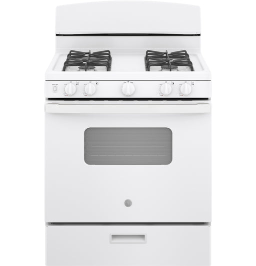 GE 30" Free-Standing Gas Range- White (JGBS10DEMWW)