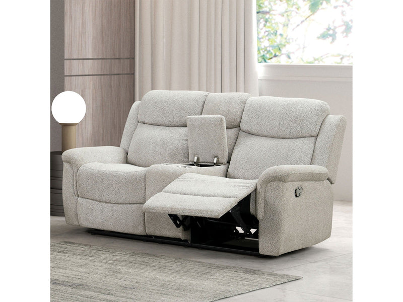 Sandbach Light Gray Reclining Loveseat