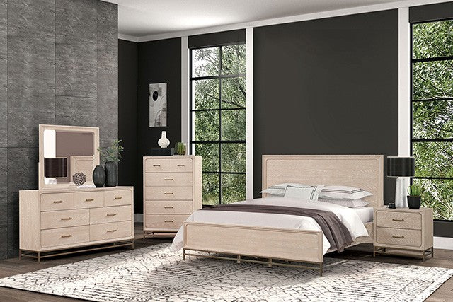 Sandnes Light Oak Queen Bed