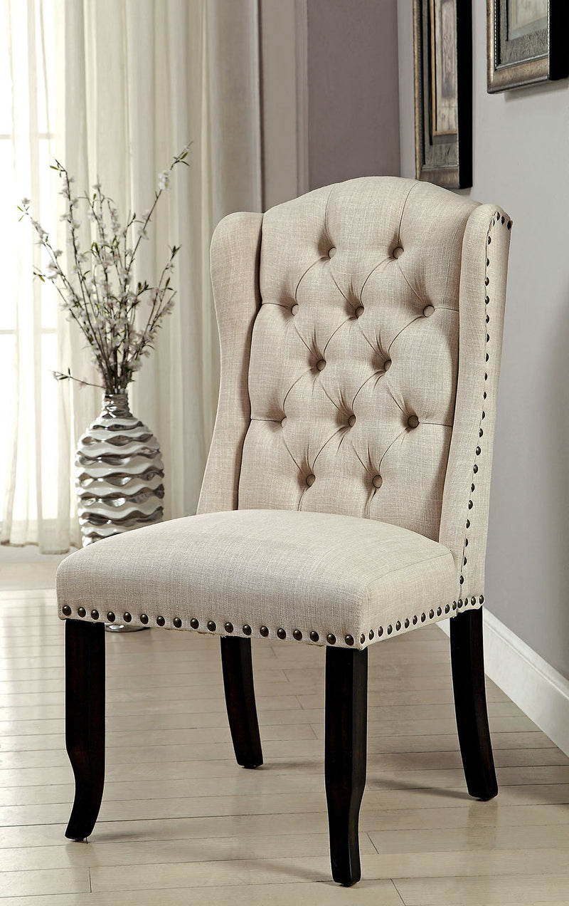 Sania Antique Black/Beige Table & 4 Chairs & 2-Seater Bench