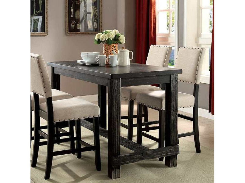 Sania Antique Black Counter Height Table