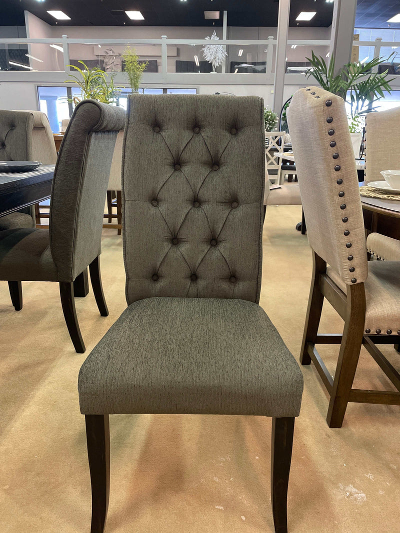 Sania III Antique Black & Gray Side Chair (Set of 2)
