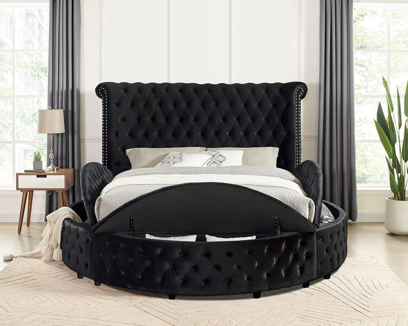 Sansom Black 5 Pc. Queen Bedroom Set w/ 2NS