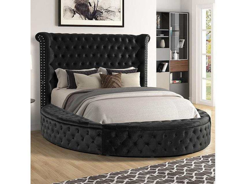 Sansom Black Eastern King Storage Bed