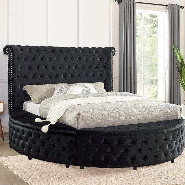 Sansom Black Eastern King Storage Bed