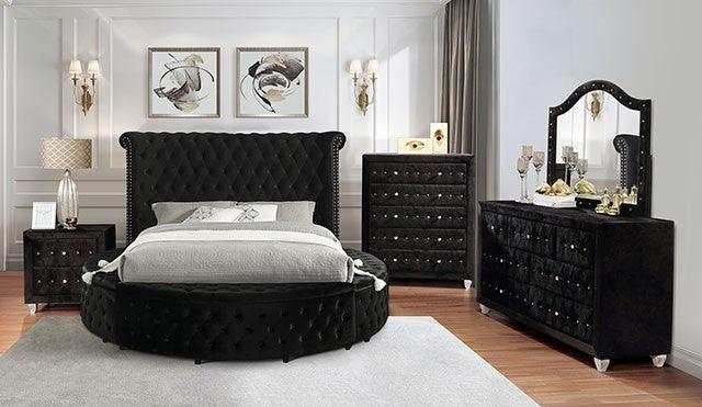 Sansom Black Queen Storage Bed