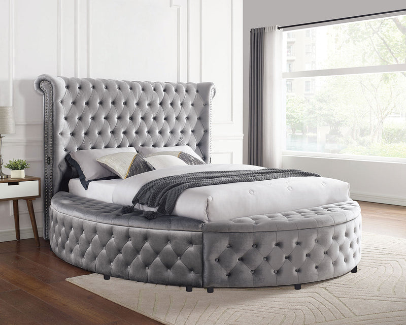 Sansom Gray 5 Pc. Queen Bedroom Set w/ Chest