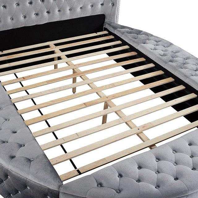 Sansom Gray Eastern King Storage Bed