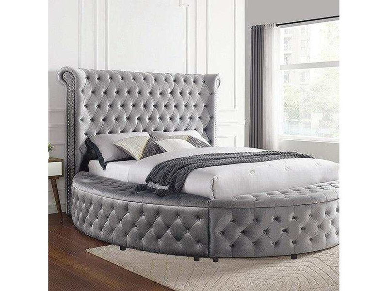 Sansom Gray Queen Storage Bed