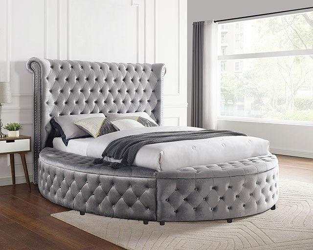 Sansom Gray Queen Storage Bed