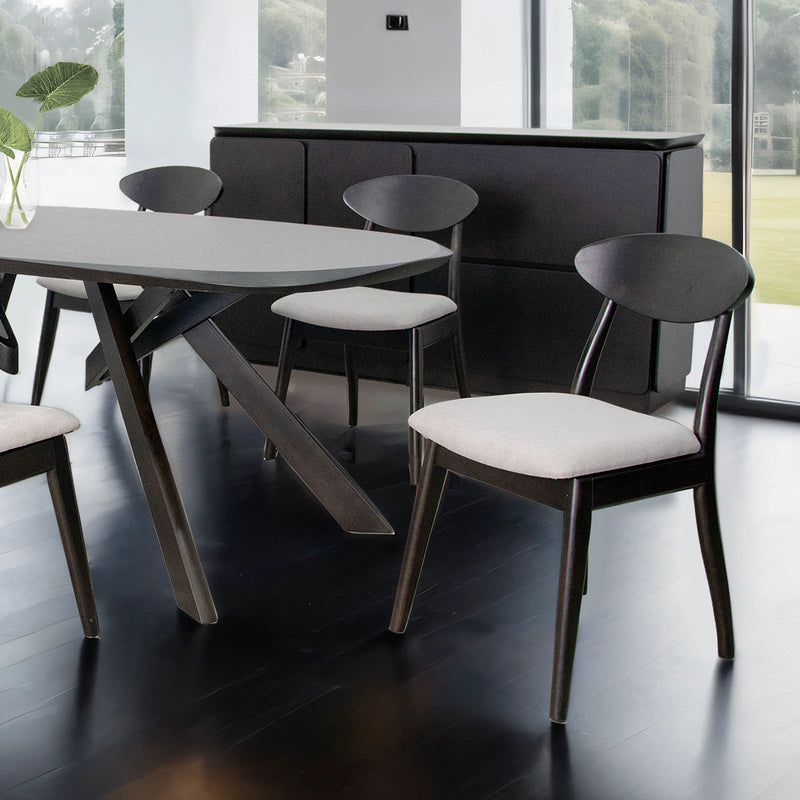 Sargans Black 7 Piece Dining Set