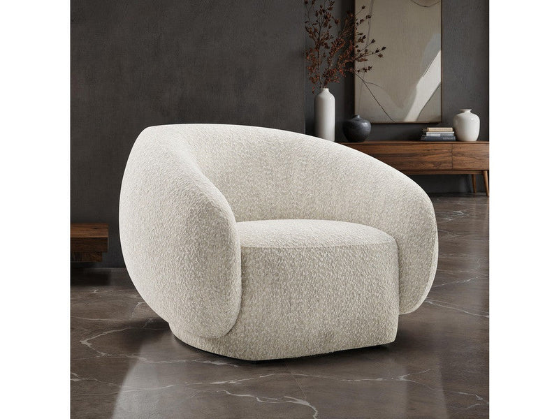 Savino Beige Swivel Chair