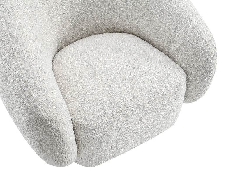Savino Beige Swivel Chair