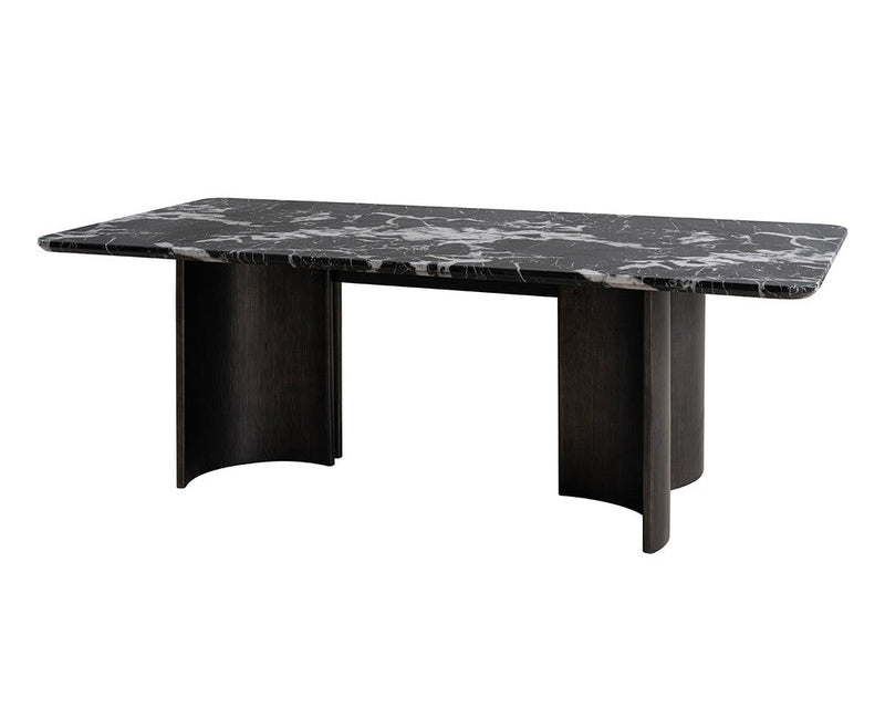 Selsey Black Dining Table (Black Stone Top)