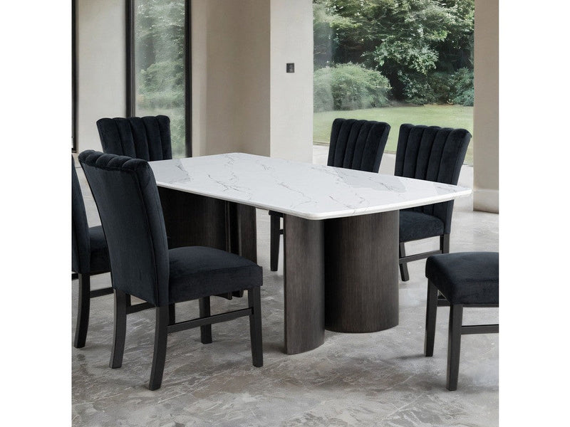 Selsey White Dining Table (White Stone Top)
