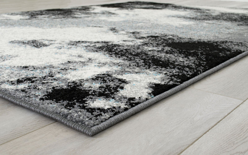 Serang Gray/Black 5'X7' Area Rug
