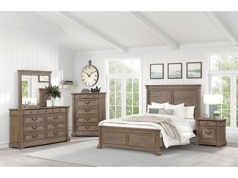 Sheringham Brown Queen 4 Piece Bedroom Set