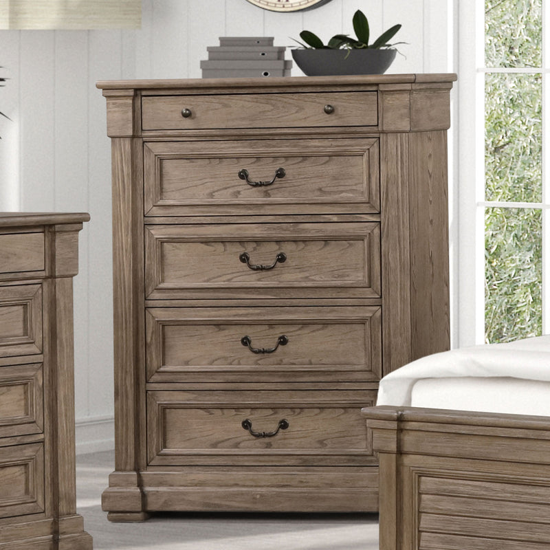 Sheringham Brown Queen 5 Piece Bedroom Set w/Chest