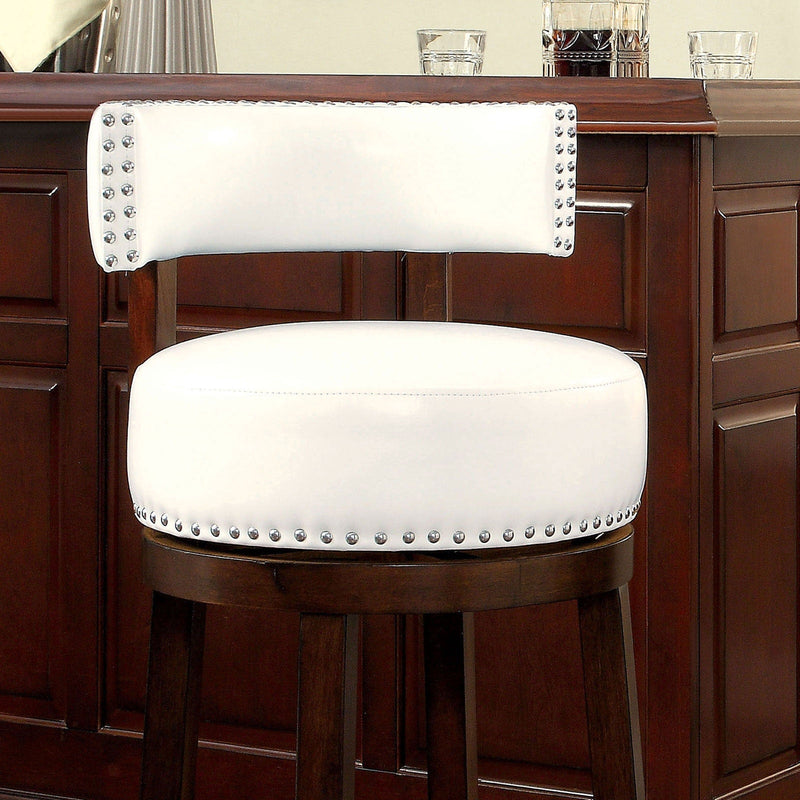Shirley Dark Oak/White 24" Bar Stool