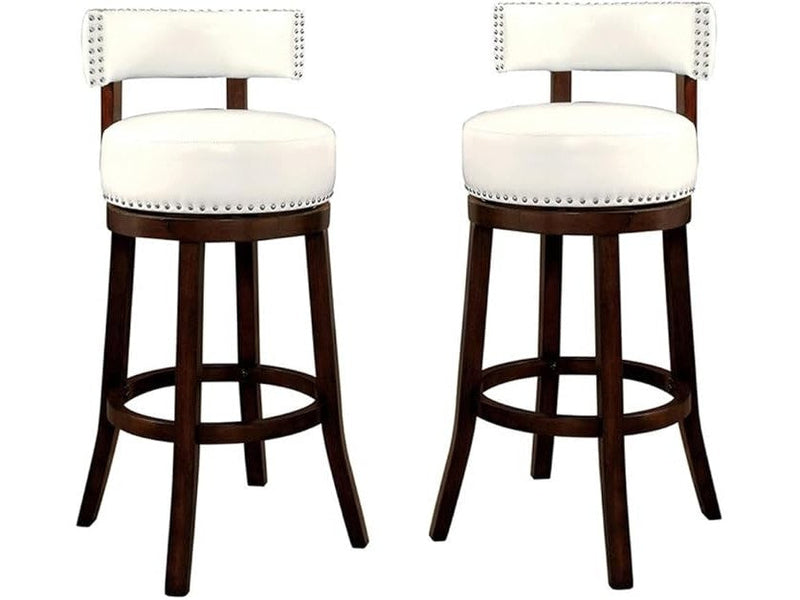 Shirley Dark Oak/White 29" Bar Stool
