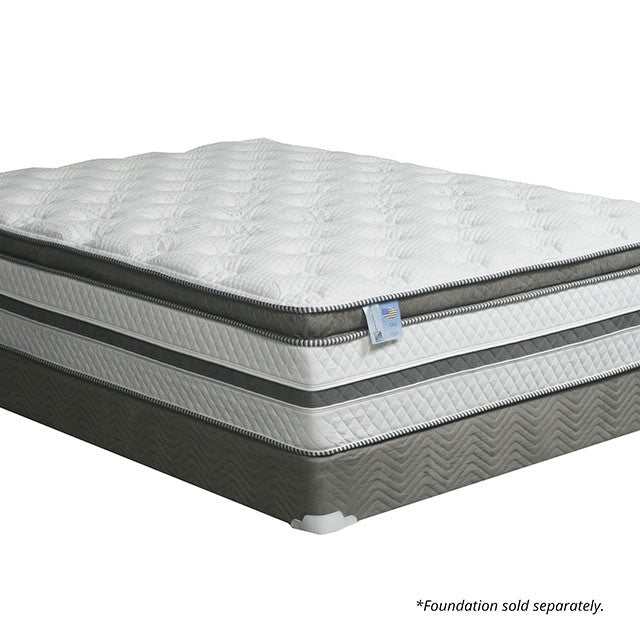 Siddalee White/Gray 16" Euro Pillow Top Eastern King Mattress