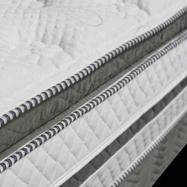 Siddalee White/Gray 16" Euro Pillow Top Eastern King Mattress