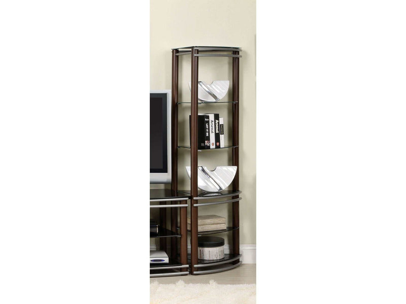 Silver Creek Brown & Silver 2pc Pier Shelves Set