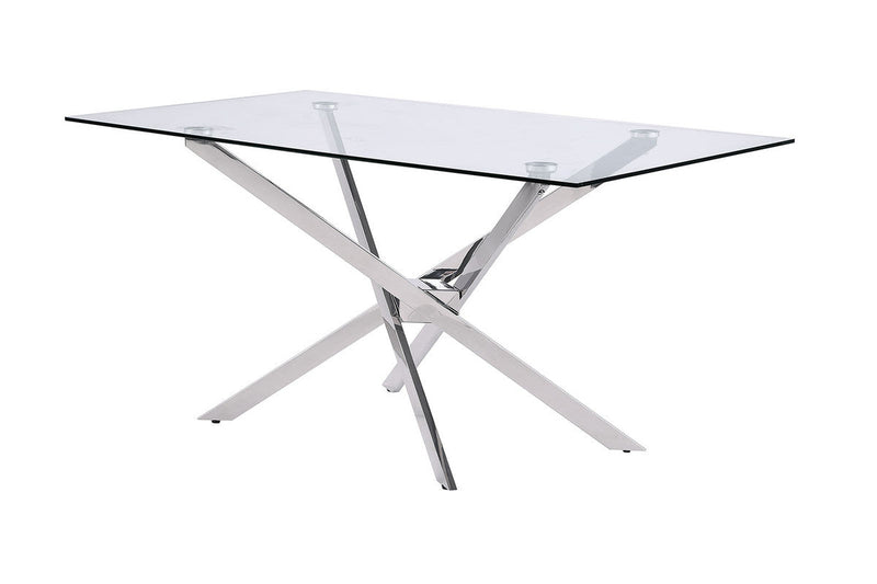 Silveria Chrome/Black 5 Pc. Dining Table Set