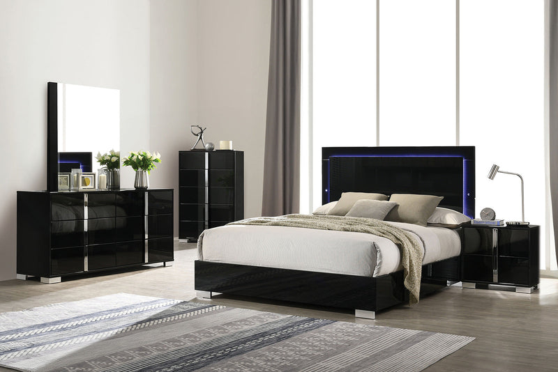 Sinistra Black Nightstand