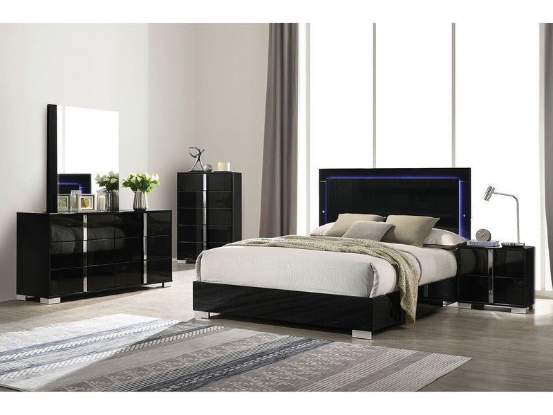 Sinistra Black Queen 4 Piece Bedroom Set