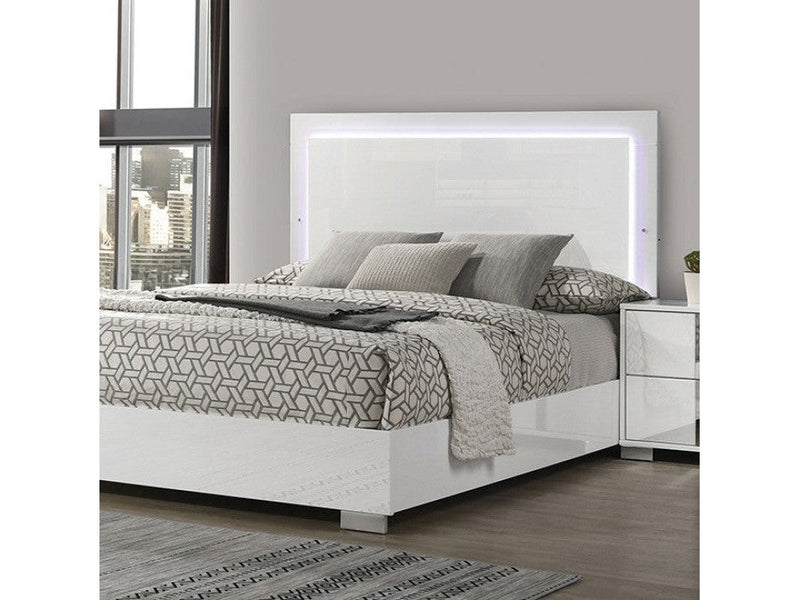Sinistra White Eastern King Bed