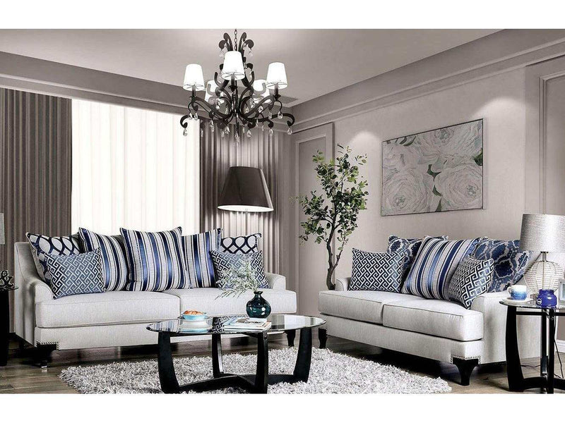 Sisseton Light Gray Stationary Sofa & Loveseat 2pc
