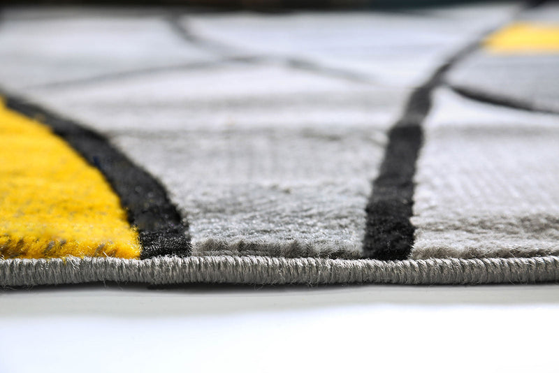 Sivas Charcoal Yellow 8' X 10' Area Rug