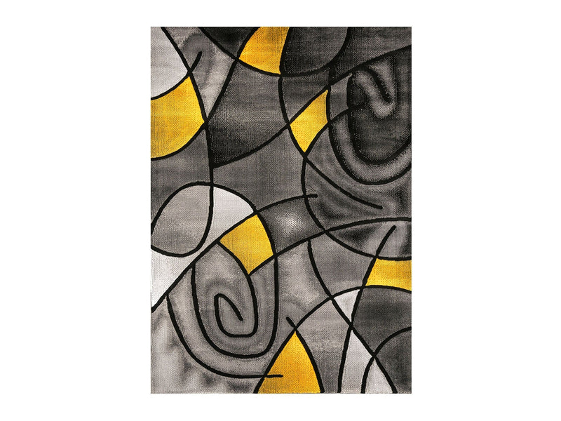 Sivas Charcoal Yellow 8' X 10' Area Rug