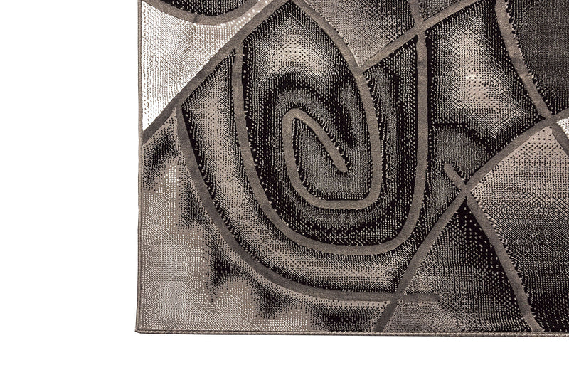 Sivas Gray/Black 5' X 7.2' Area Rug