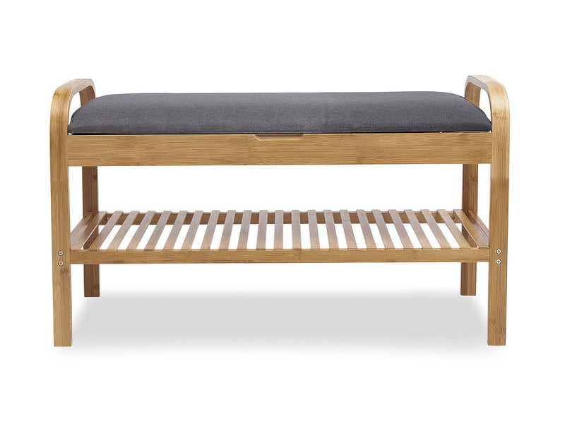 Skipper Natural/Gray Shoe Storage Bench